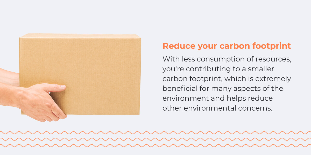 Reduce your carbon footprint with less consumption of resources